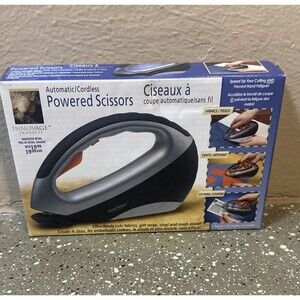 Innovage Cordless Powered Scissors – Black/Silver – Cuts Fabric, Paper,‎ Vinyl